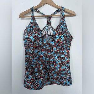 NWOT Anna gorgeous colorful pattered Tankini